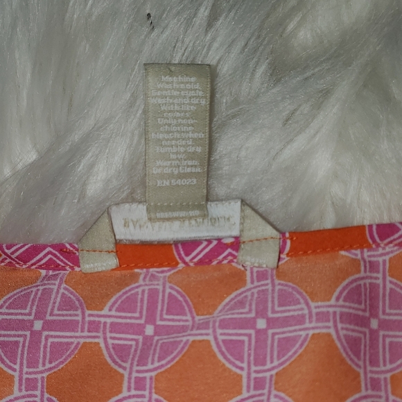 Banana Republic Pink and Orange Smocked Tank Top - Picture 3 of 8